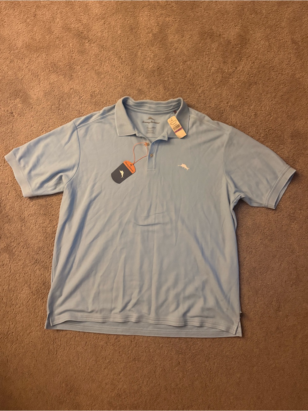 Tommy Bahama Light Blue Polo Shirt NWT